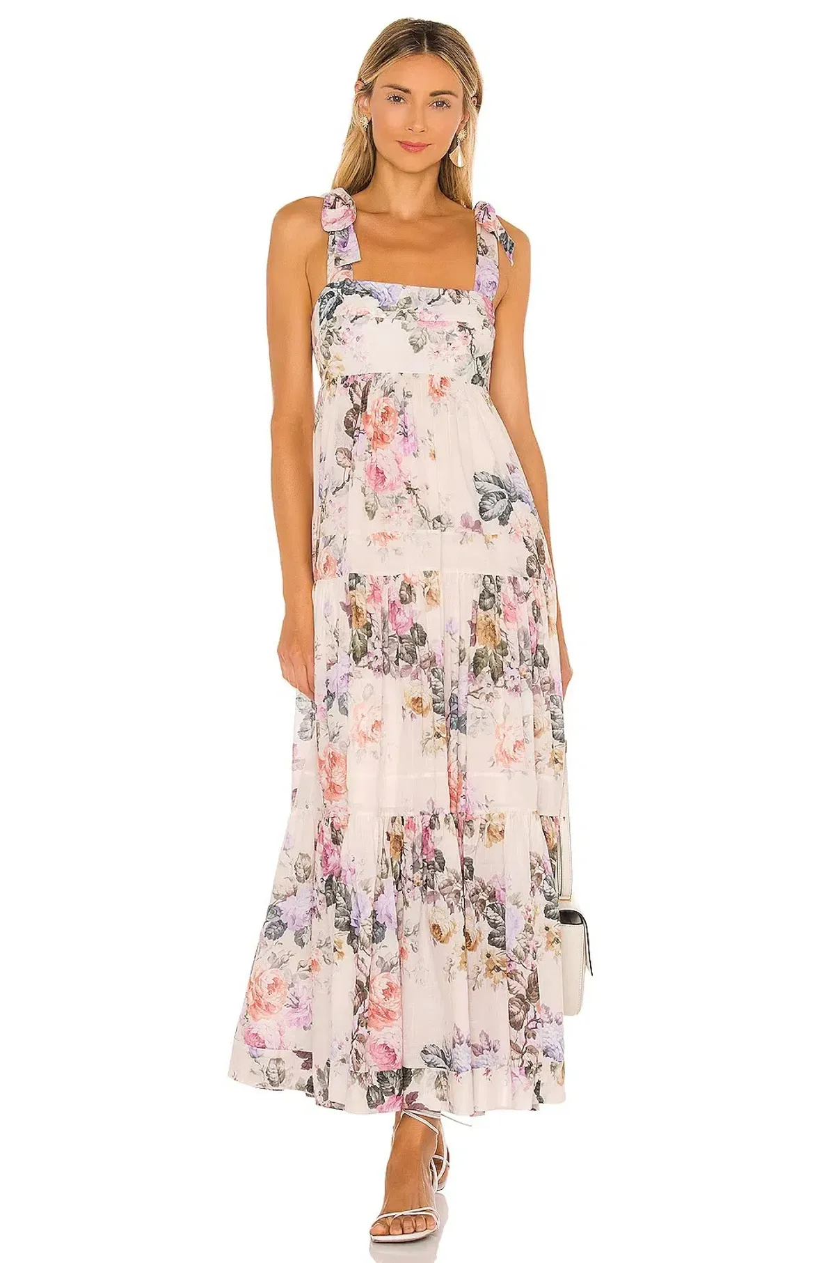 Zimmermann Brighton Tie Shoulder Dress Floral Size 0 /AU 8  - Image 1