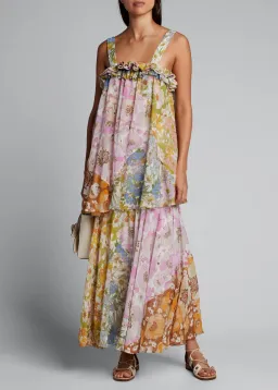 Zimmermann Super Eight Maxi Dress Floral Size 0/ AU 8 for rent on The Volte - image 1