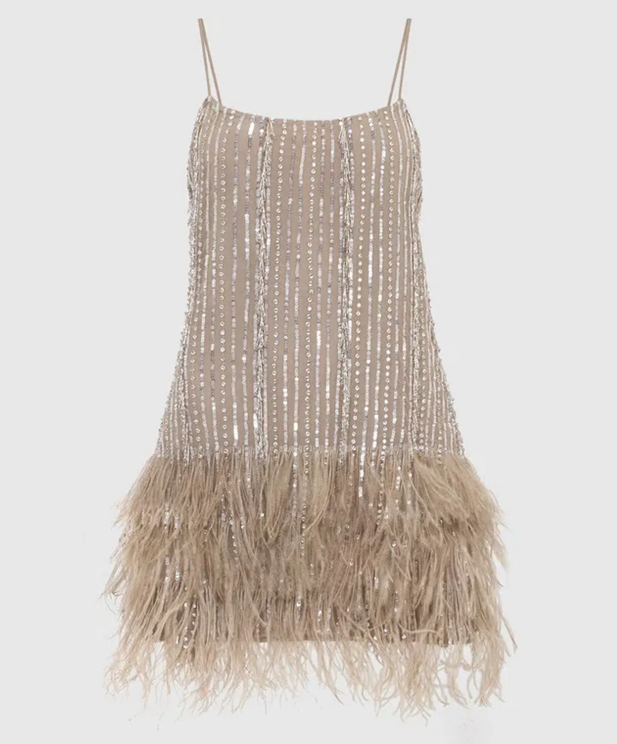 Rachel Gilbert Kenzi Mini Dress Nude Size 1 / AU 8 - Image 3