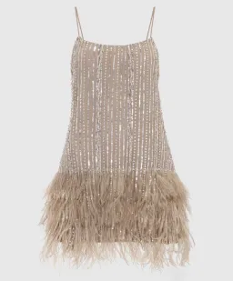 Rachel Gilbert Kenzi Mini Dress Nude Size 1 / AU 8 for rent on The Volte - image 3