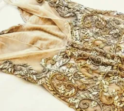 Jane Hill Custom Gold Beaded Gown Size 8 for rent on The Volte - image 3