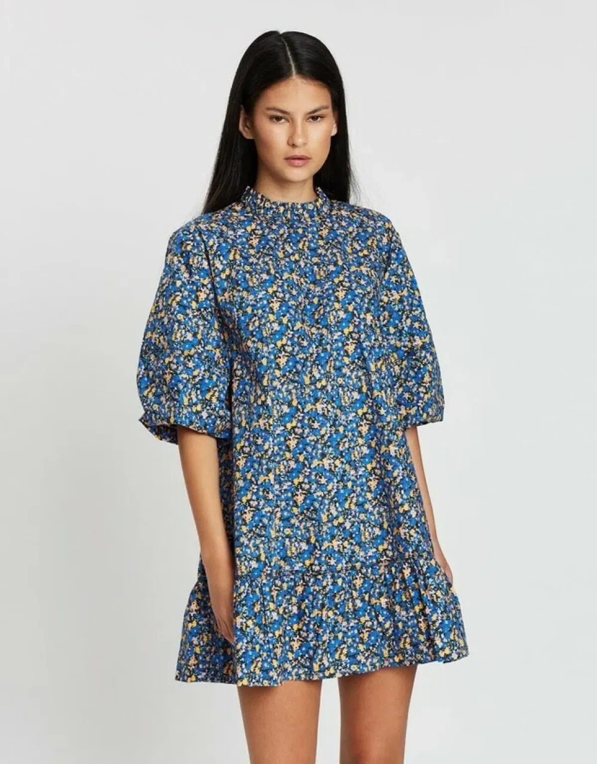  Camilla and Marc Majella Mini Shirt Dress Blue Size AU 8 - Image 3