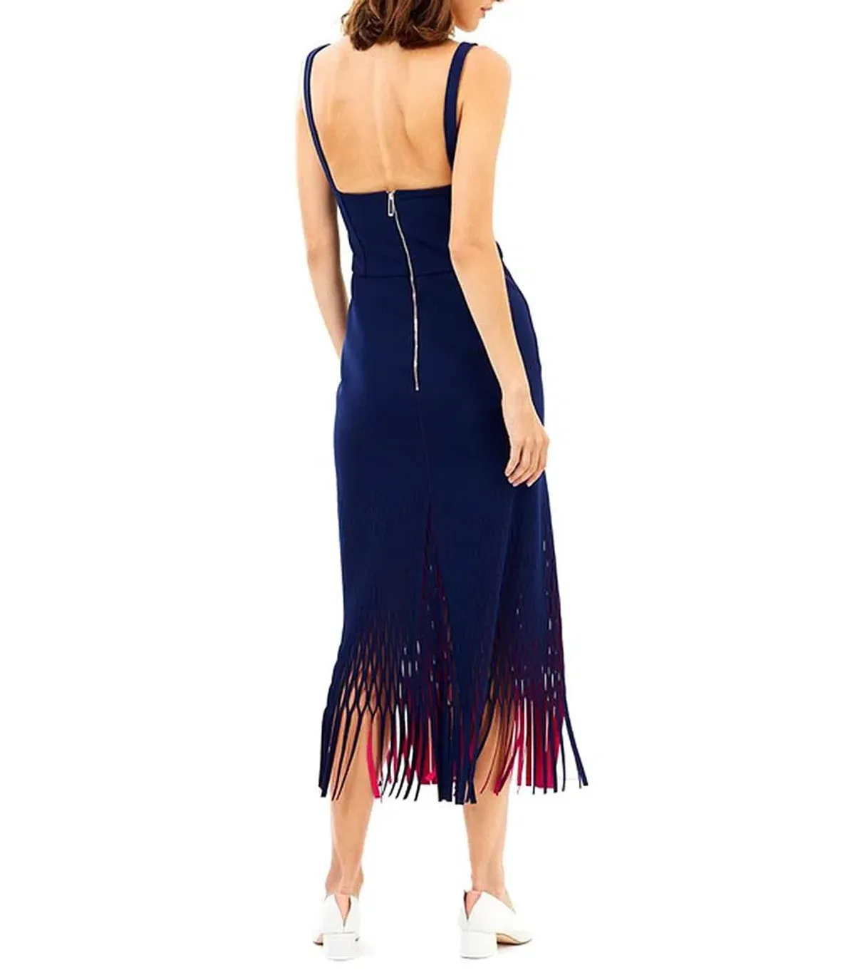 Dion Lee Bustier Perf Midi Dress Navy Size 6 - Image 3