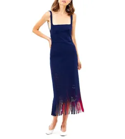 Dion Lee Bustier Perf Midi Dress Navy Size 6 for rent on The Volte - image 2