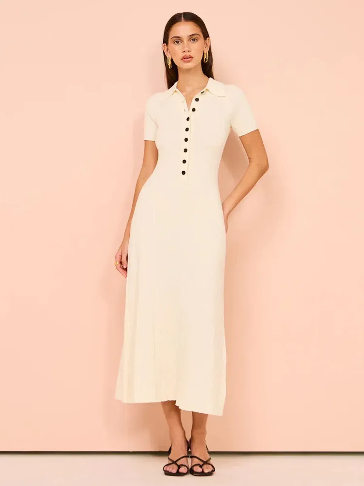 Anna Quan Laurel Penelope Midi Silence Ivory Dress Size 10 - Image 1