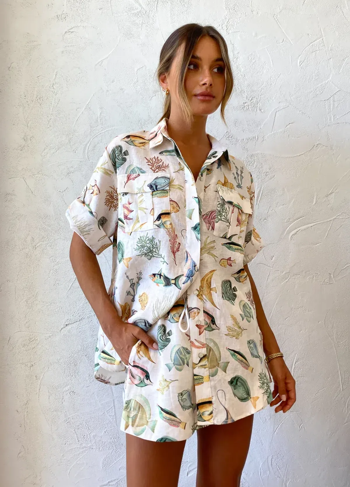 Alemais Wanda Shirt Short Two Piece Set Print Size 10 - Image 3