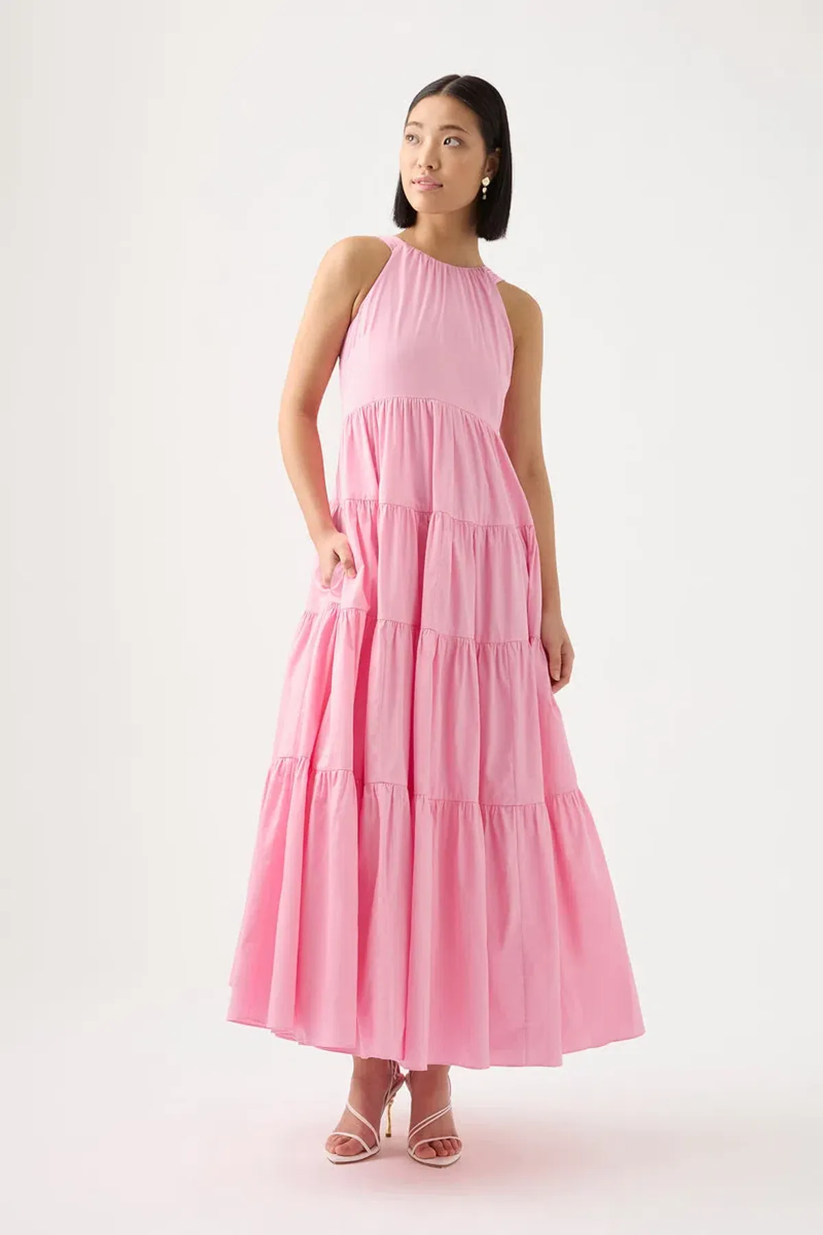 Aje Marguerite Tie Back Maxi Dress Pink Size 16 / XL - Image 2