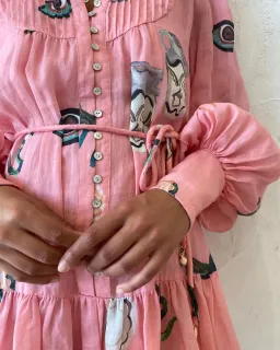 Alemais Cleo Smock Mini Dress Pink Size 8 AU for rent on The Volte - image 8