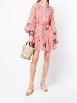 Alemais Cleo Smock Mini Dress Pink Size 8 AU for rent on The Volte - image 12