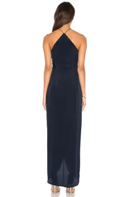 Zimmermann Silk Tuck Long Dress Navy Size 0 / Au 8 for rent on The Volte - image 2