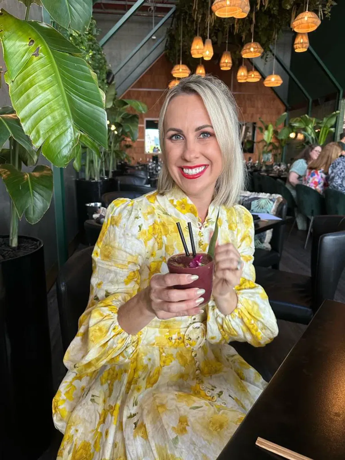 Zimmermann Wonderland Belted Floral-Print Linen Mini Dress in Yellow Size 1/Au 10  - Image 2