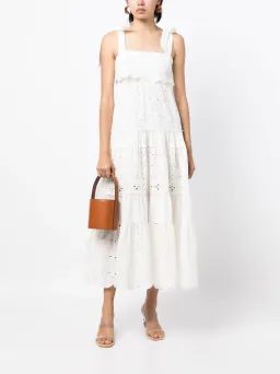 Alemais Evie Panelled Tie Midi Maxi Dress White Size 6 for rent on The Volte - image 1