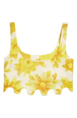 Alemais Sonny Sculpt Crop Top and Shorts Mini Set Floral Lemon Size 8 for rent on The Volte - image 5