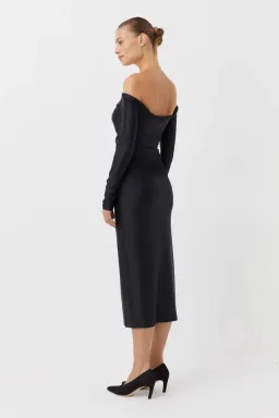 Camilla and Marc Berkley Off-shoulder Dress In Black Size AU 10  for rent on The Volte - image 2