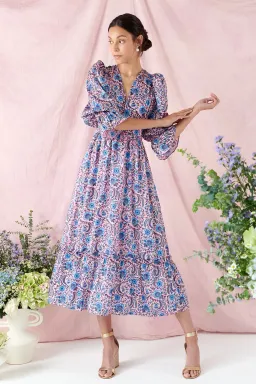 Neve & Noor Sophia Dress in Orchid Chintz Size 6 for rent on The Volte - image 2