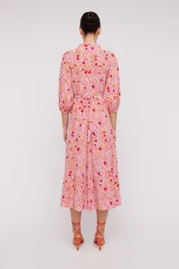 Scanlan Theodore Silk Daisy Floral Dress Peach Size 8 for rent on The Volte - image 2