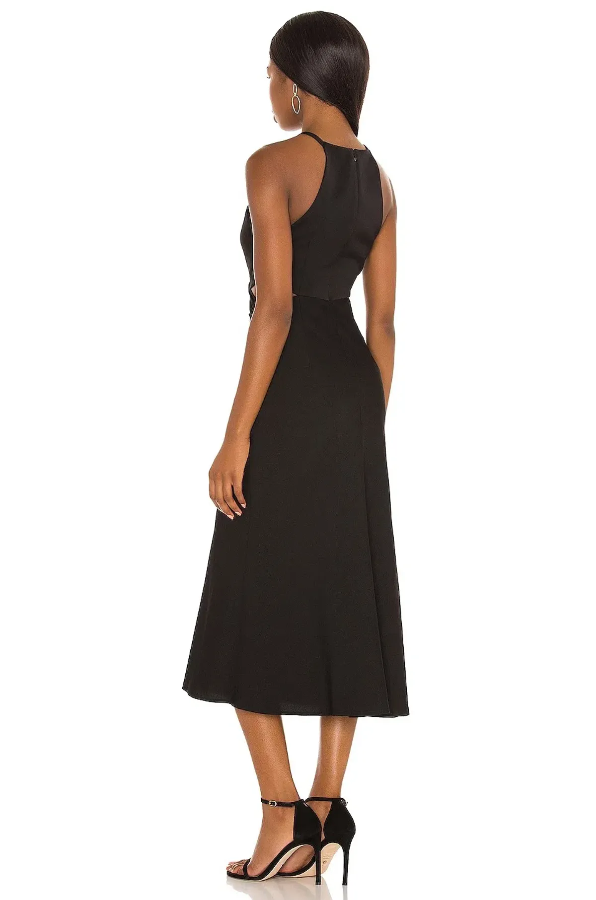 MISHA Black Midi Dress Size 4/XXS - Image 2