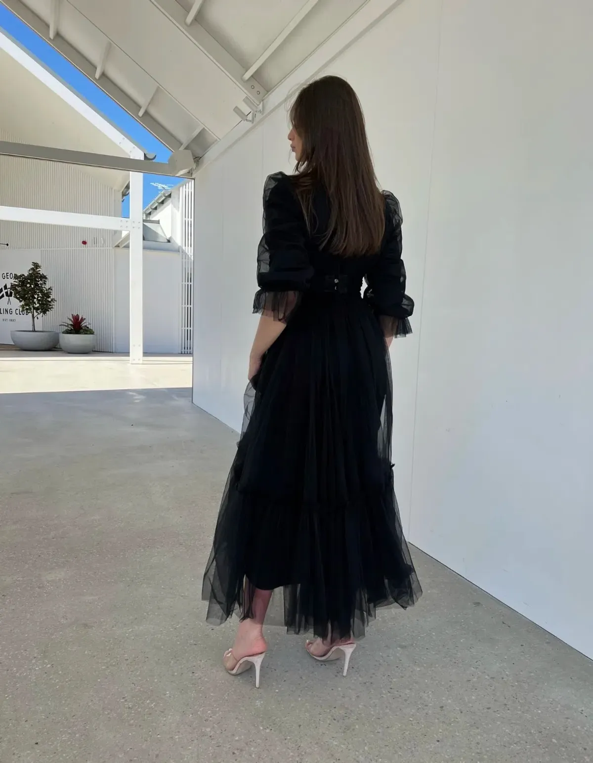 Veil of Faith Tulle Gown Black Size 8 - Image 2