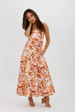 Acler Withington Dress Midi Blush Print Size 8 for rent on The Volte - image 2
