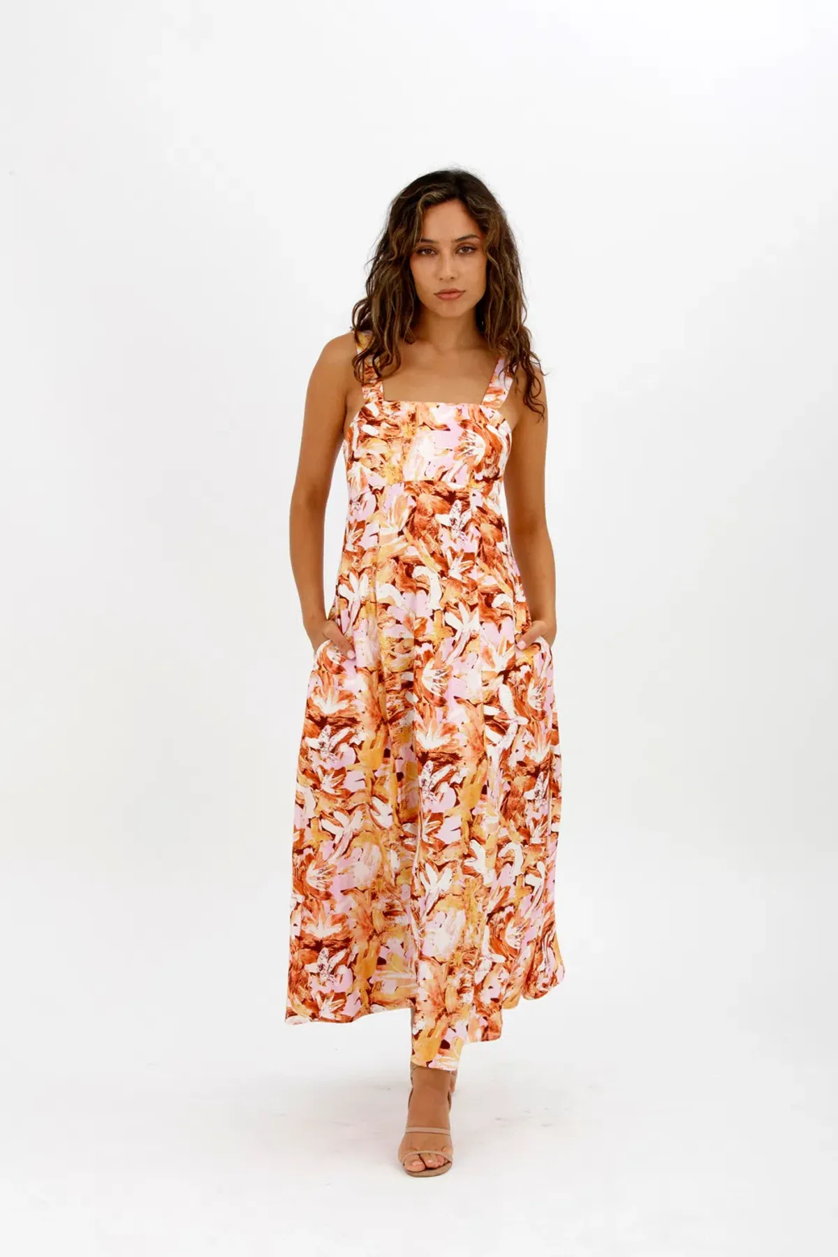 Acler Withington Dress Midi Blush Print Size 8 - Image 12