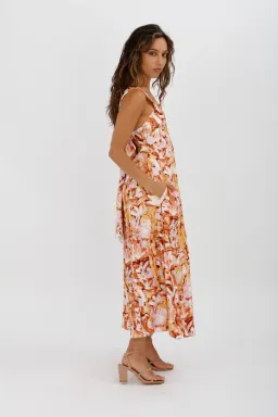 Acler Withington Dress Midi Blush Print Size 8 for rent on The Volte - image 11