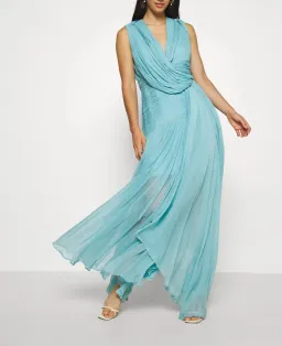 Thurley Waterfall Maxi Dress Blue Size 8 for rent on The Volte - image 1