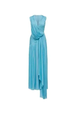 Thurley Waterfall Maxi Dress Blue Size 8 for rent on The Volte - image 4