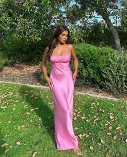 Bec & Bridge Amber Gown Pink Size 10 for rent on The Volte - image 1