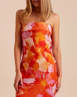 Lover Annika Bow Slip Midi Dress Floral Size 14 for rent on The Volte - image 2