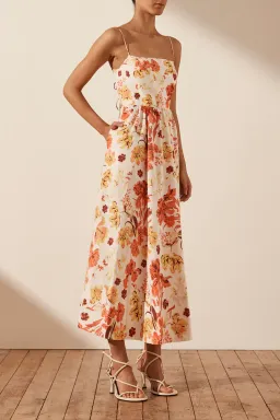 Shona Joy Kalani Low Back Midi Dress Multi Size AU 6  for rent on The Volte - image 2