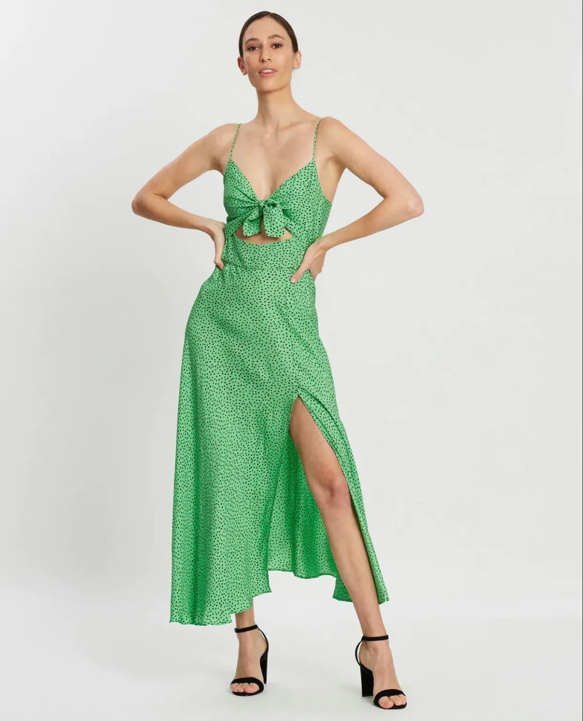 Bec & Bridge Neve Midi Dress Green Size AU 6 - Image 1