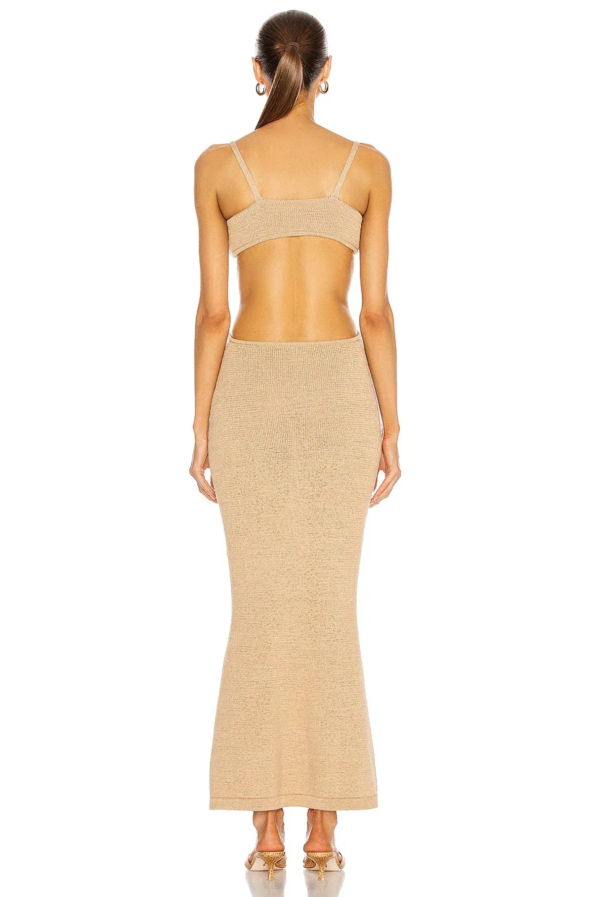 Cult Gaia Serita Knit Dress in Sand Size AU 10  - Image 4