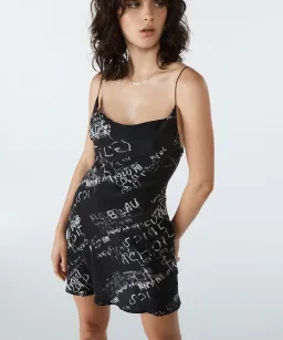 Ksubi Graffiti MIni Dress Black Size S/AU 8 for rent on The Volte - image 1
