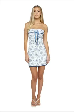 With Jean Sabrin Dress Toile Papillon White Size S / AU 8  for rent on The Volte - image 1