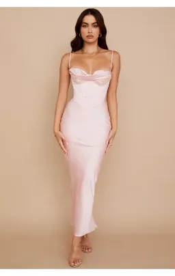 House of CB Charmaine Corset Maxi Dress Blush Pink Size M/AU 10 for rent on The Volte - image 2