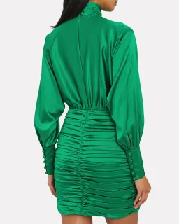 Retrofete Barbara Dress in Emerald Green Size M/AU 10 for rent on The Volte - image 2