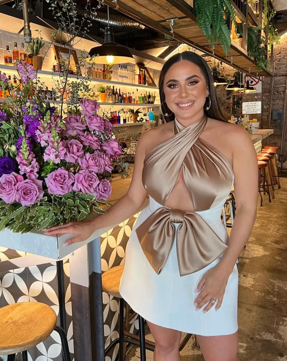 Lillian Khallouf Custom Halter Neck Mini Dress Multi Size 12  - Image 1