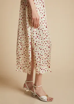 Khaite Sicily Rose Slip Dress Print Size 8  for rent on The Volte - image 3