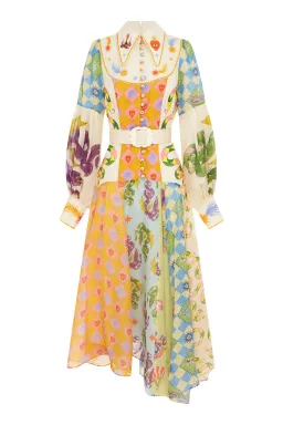Alemais Lou Balloon Sleeve Shirtdress Multi Size 16 for rent on The Volte - image 3