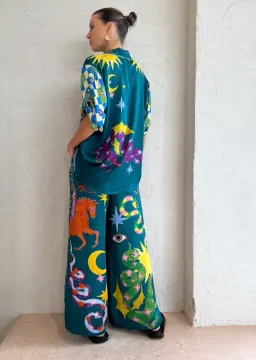 Alemais Guardian Oversized Shirt and Pant Set Multi Size 10/12 for rent on The Volte - image 2