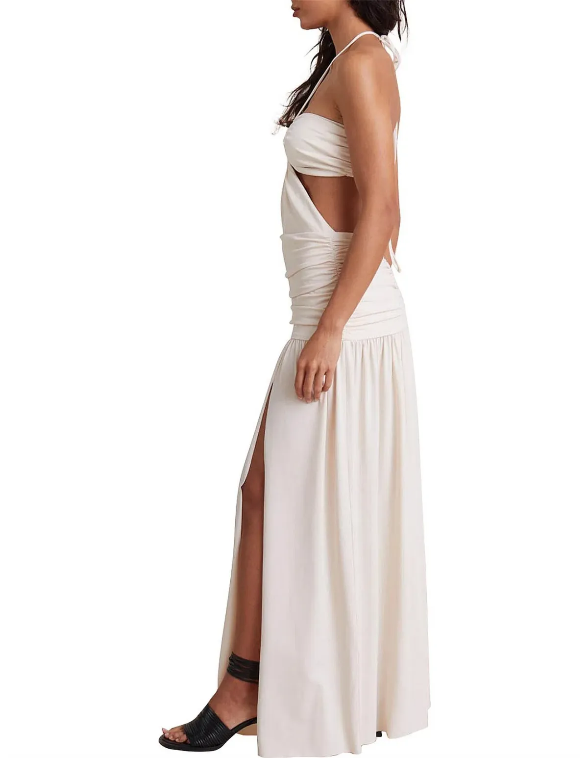 Bec & Bridge Adaline Cut Out Maxi Dress Cream Size 14 - Image 2