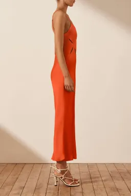 Shona Joy Milo Cut Out Slit Midi Dress Hibiscus Size 4 / XXS for rent on The Volte - image 4