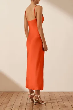 Shona Joy Milo Cut Out Slit Midi Dress Hibiscus Size 4 / XXS for rent on The Volte - image 3