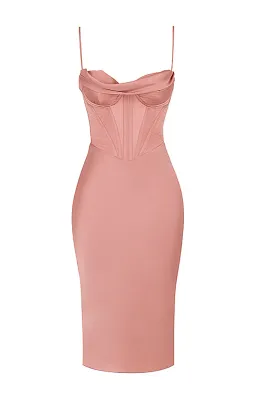House of CB Mryna Satin Corset Slip Dress Rose Size M / Au 10-12 for rent on The Volte - image 5