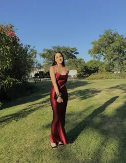 Natalie Rolt Red Topaz Gown Burgundy Size 0 / AU 6 for rent on The Volte - image 1