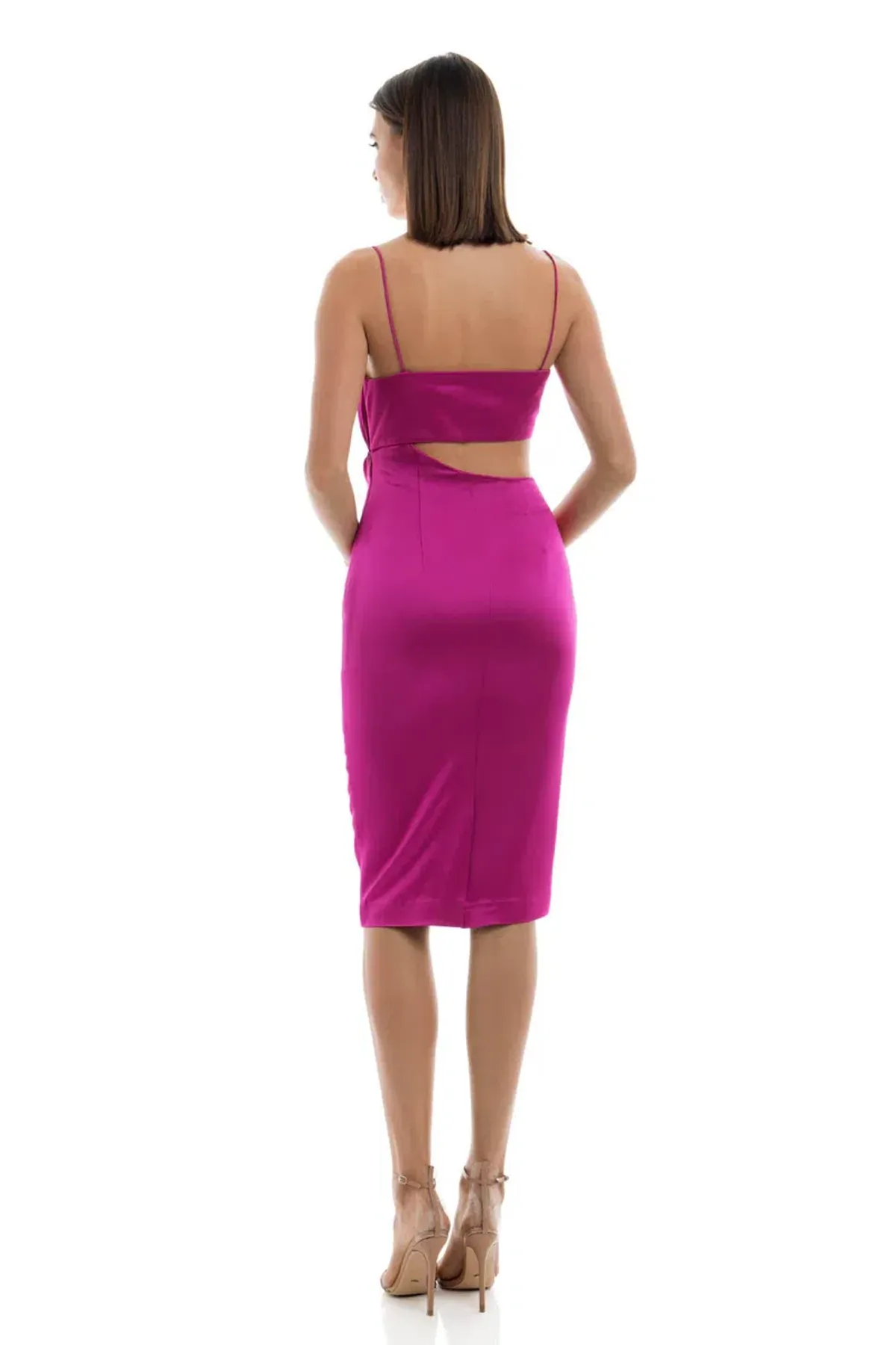 MISHA Selina Slip Dress Fuchsia Pink Size 8/S - Image 3