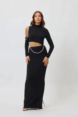 Bianca & Bridgett Sadie Dress Black Size AU 8 for rent on The Volte - image 1