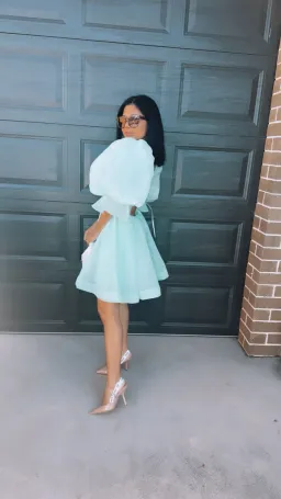 Aje Astrid Tie Back Dress Marine Green Size AU 8 for rent on The Volte - image 3