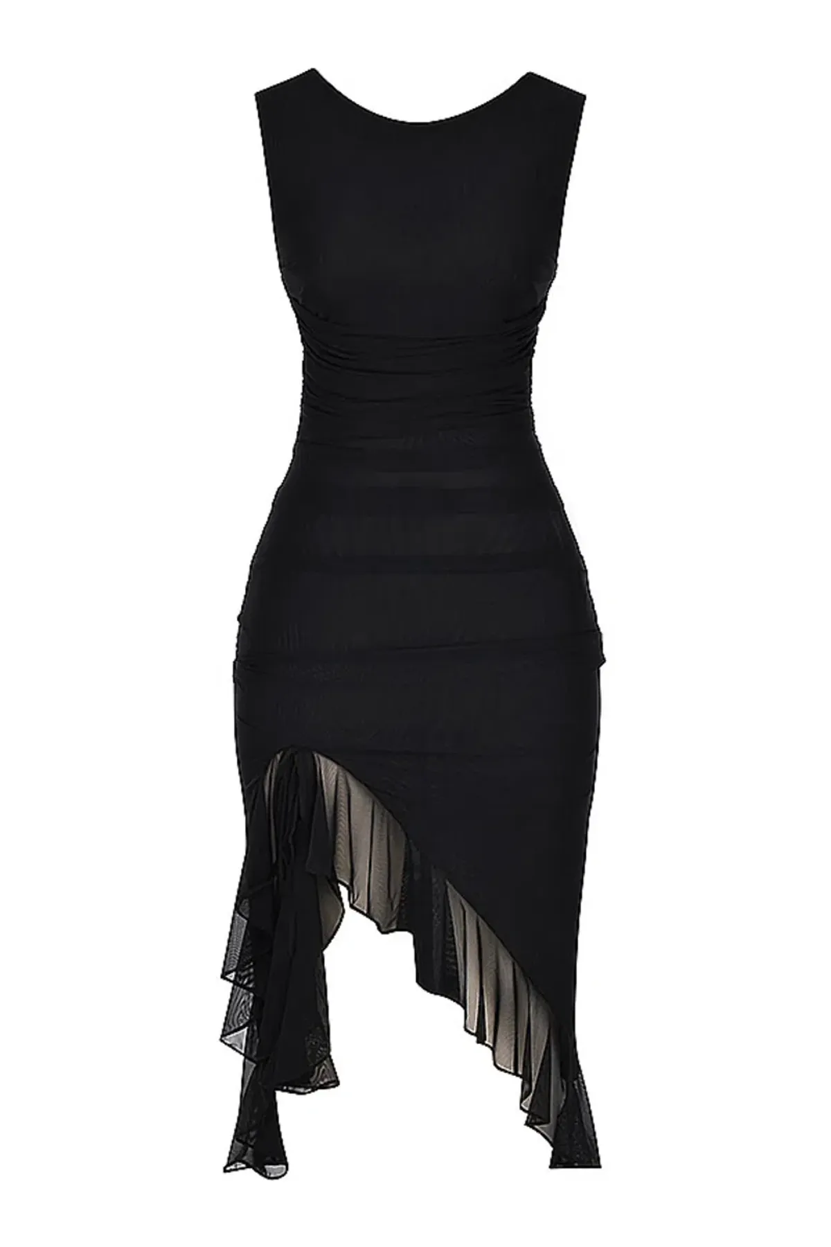 House of CB Mistress Rocks Ruffle Midi Dress Black Size XL / AU 14 - Image 5