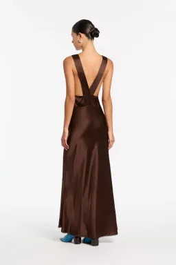 Sir the Label Aries Cut Out Gown Chocolate Size 8 for rent on The Volte - image 4